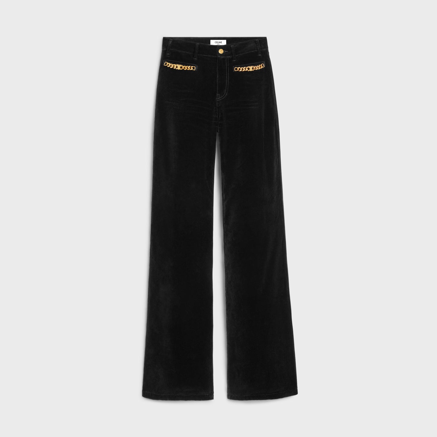 CELINE FLARED VELVET JEANS