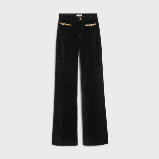 CELINE FLARED VELVET JEANS