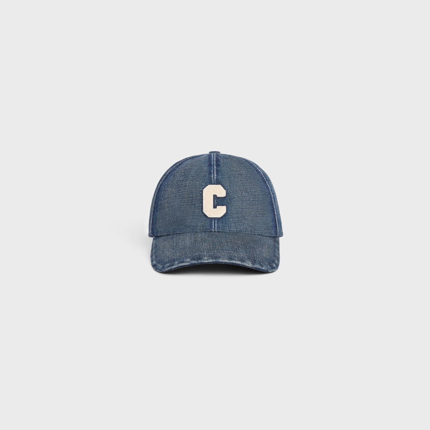 CELINE C LOGO DENIM CAP