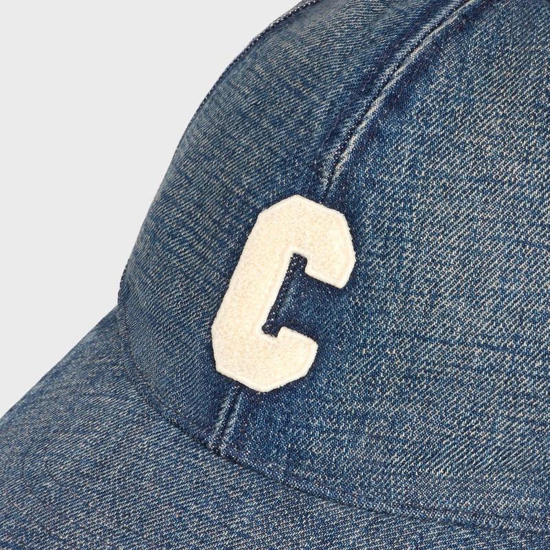 CELINE C LOGO DENIM CAP