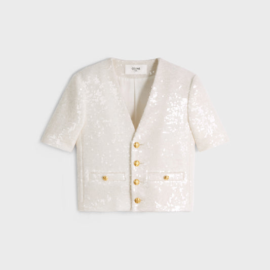 CELINE EMBROIDERED CARDIGAN JACKET